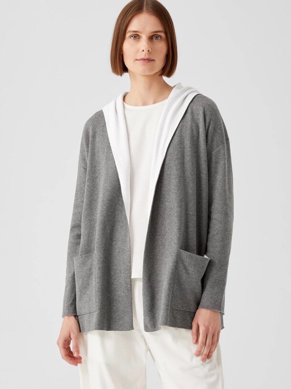 Eileen Fisher Peruvian Organic Cotton Blend Oversized Cardigan